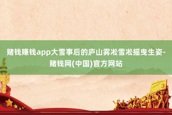 赌钱赚钱app大雪事后的庐山雾凇雪凇摇曳生姿-赌钱网(中国)官方网站