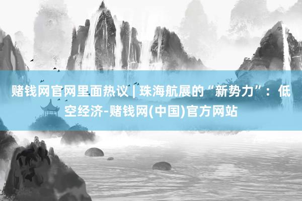 赌钱网官网里面热议 | 珠海航展的“新势力”：低空经济-赌钱网(中国)官方网站