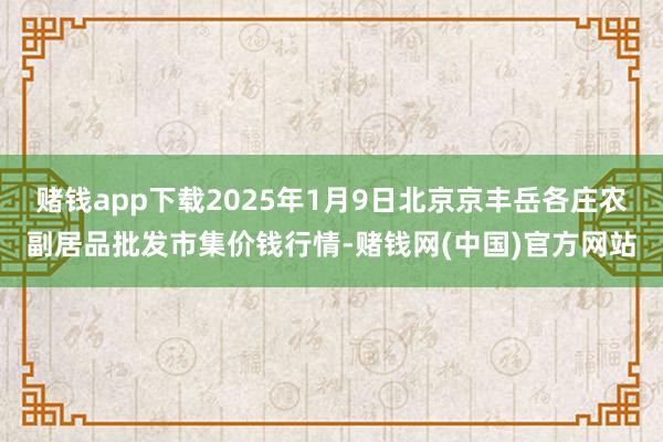 赌钱app下载2025年1月9日北京京丰岳各庄农副居品批发市集价钱行情-赌钱网(