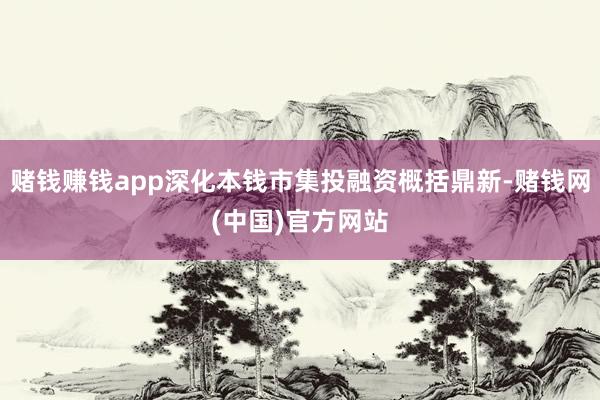 赌钱赚钱app深化本钱市集投融资概括鼎新-赌钱网(中国)官方网站