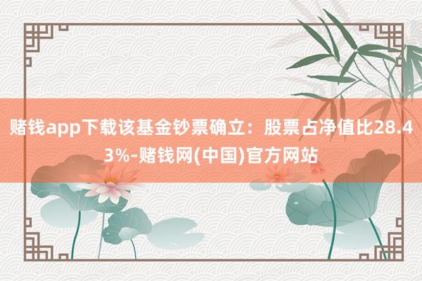 赌钱app下载该基金钞票确立：股票占净值比28.43%-赌钱网(中国)官方网站