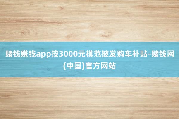 赌钱赚钱app按3000元模范披发购车补贴-赌钱网(中国)官方网站