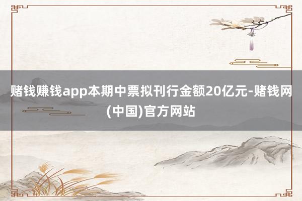 赌钱赚钱app本期中票拟刊行金额20亿元-赌钱网(中国)官方网站